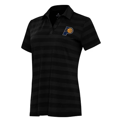 Women's Antigua Black Indiana Pacers Tunnel Polo