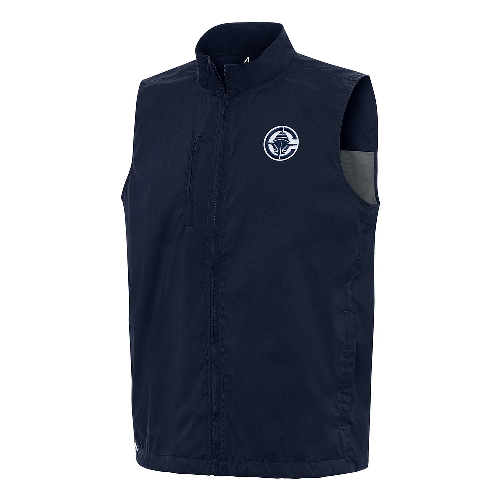 Men's Antigua Navy LA Clippers Brisk Full-Zip Vest