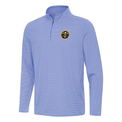 Men's Antigua Royal Denver Nuggets Twine Quarter-Zip Top