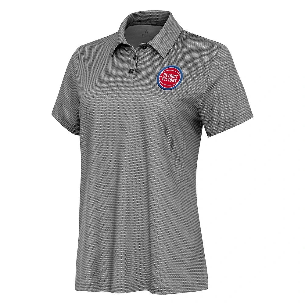 Women's Antigua White Detroit Pistons Rings Polo