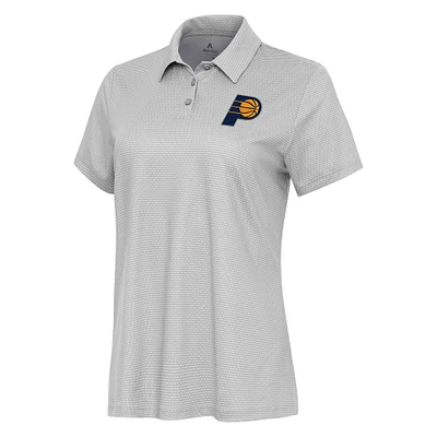 Women's Antigua White Indiana Pacers Rings Polo