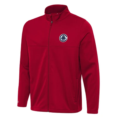 Men's Antigua Red LA Clippers Links 2 Full-Zip Golf Jacket