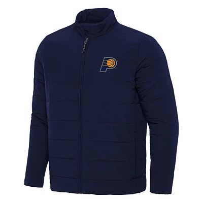 Men's Antigua Navy Indiana Pacers Swelter Full-Zip Puffer Jacket