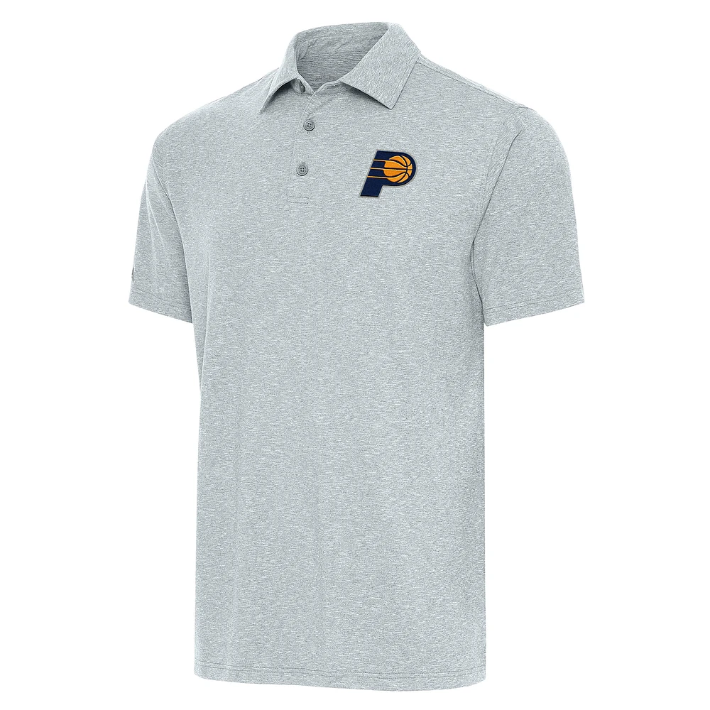 Men's Antigua Heather Gray Indiana Pacers Big & Tall Par 3 Polo