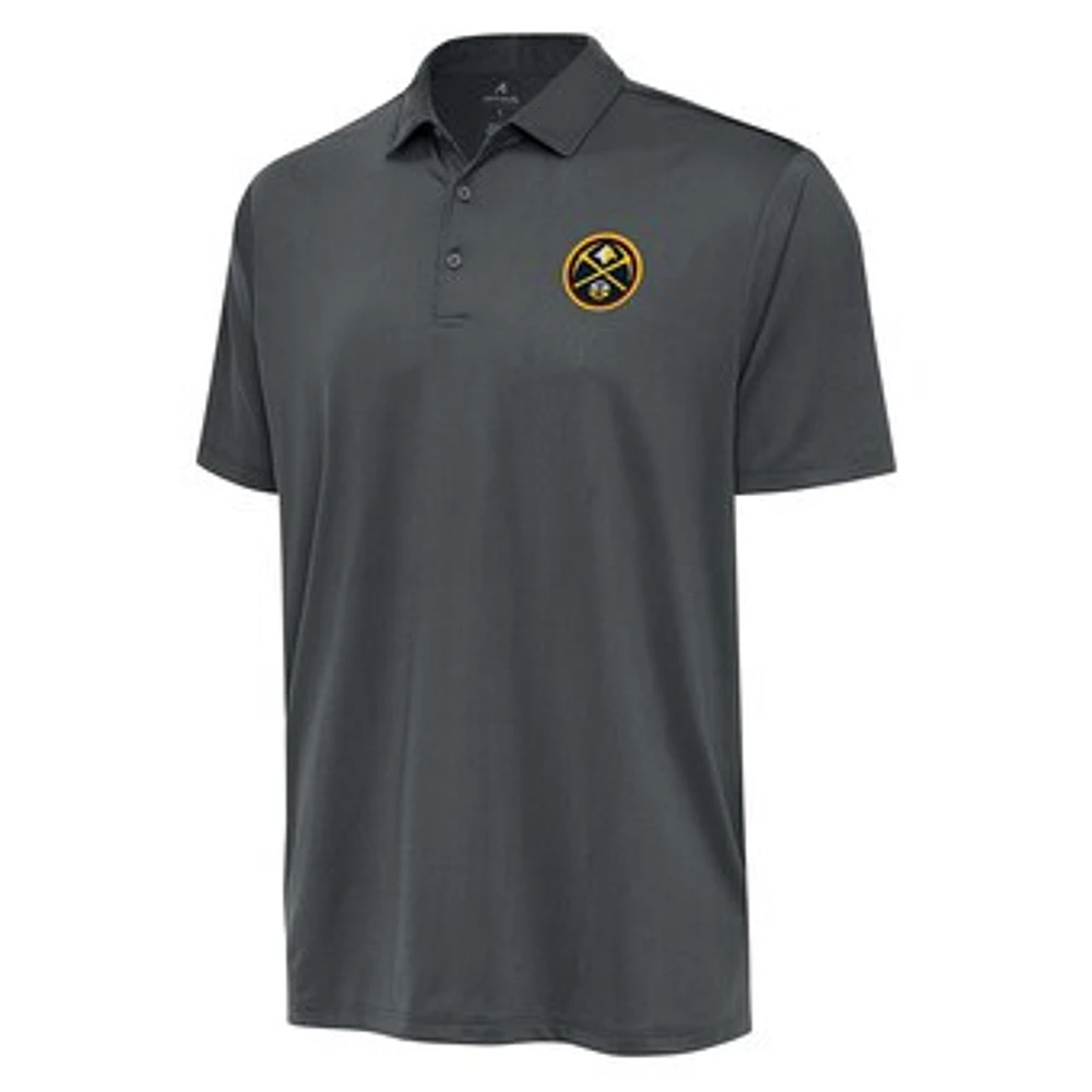 Men's Antigua Pewter Denver Nuggets Big & Tall Ellipse Polo