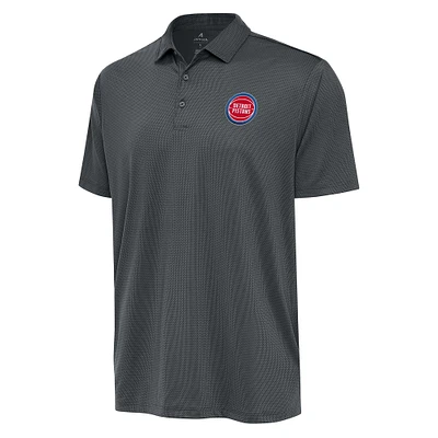 Men's Antigua Pewter Detroit Pistons Big & Tall Ellipse Polo
