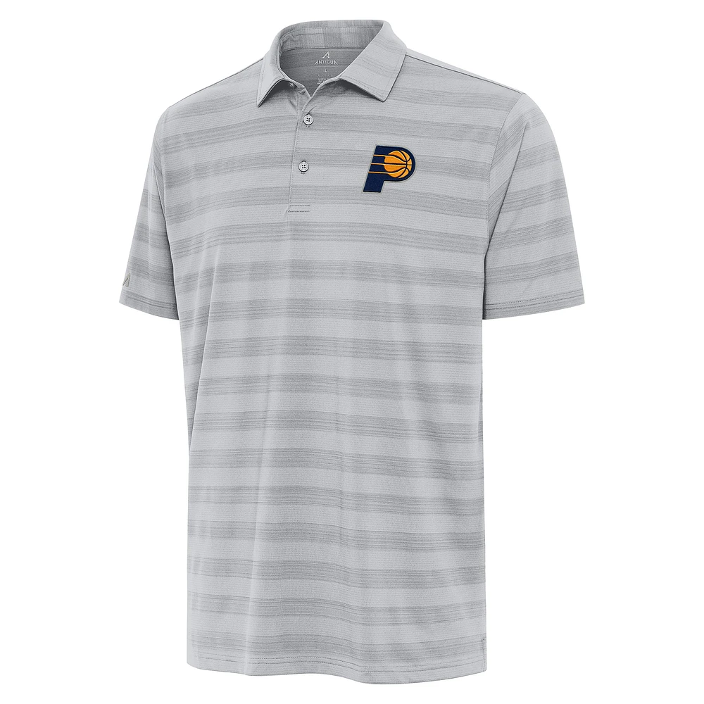 Men's Antigua Gray Indiana Pacers Big & Tall Tunnel Polo