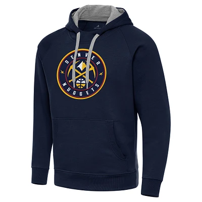 Men's Antigua Navy Denver Nuggets Big & Tall Victory Raglan Pullover Hoodie