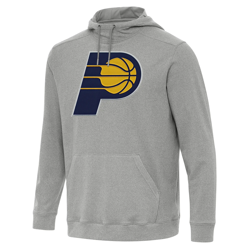 Men's Antigua Heather Indiana Pacers Cloud Pullover Hoodie