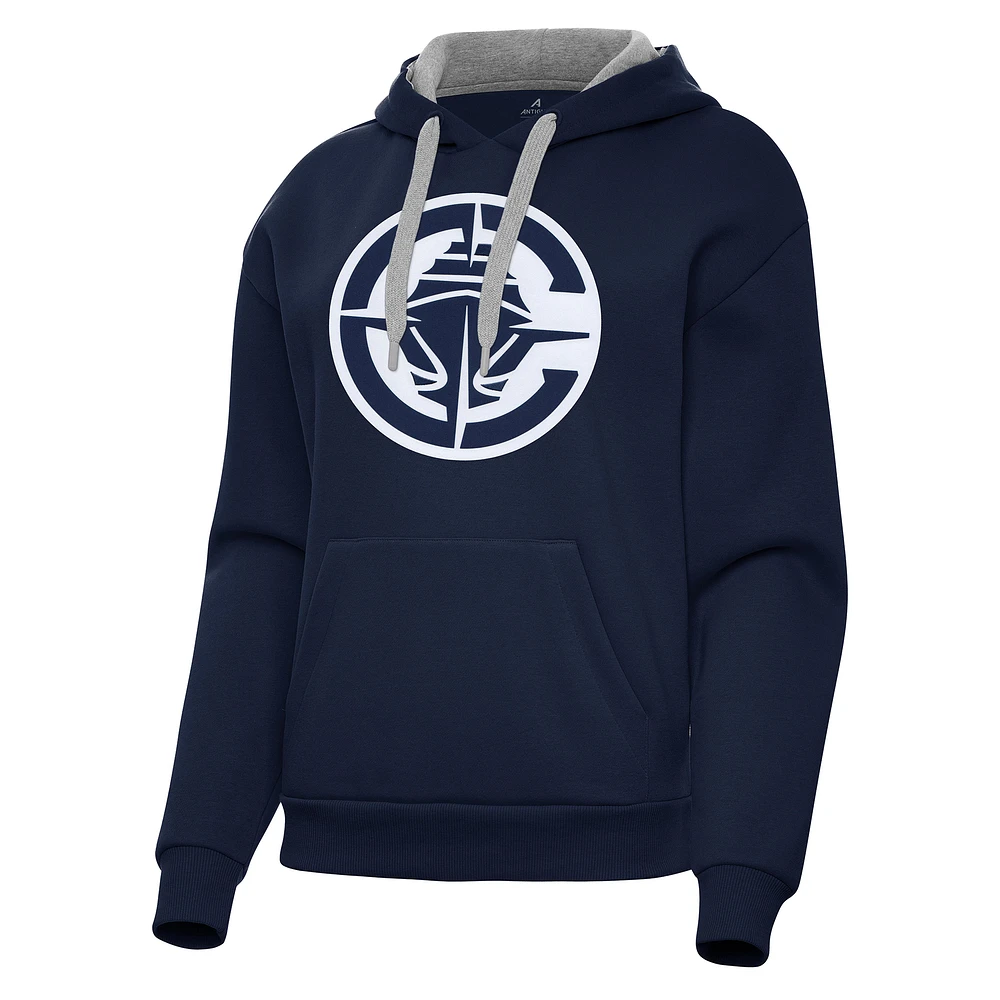 Women's Antigua Navy LA Clippers Victory Pullover Hoodie