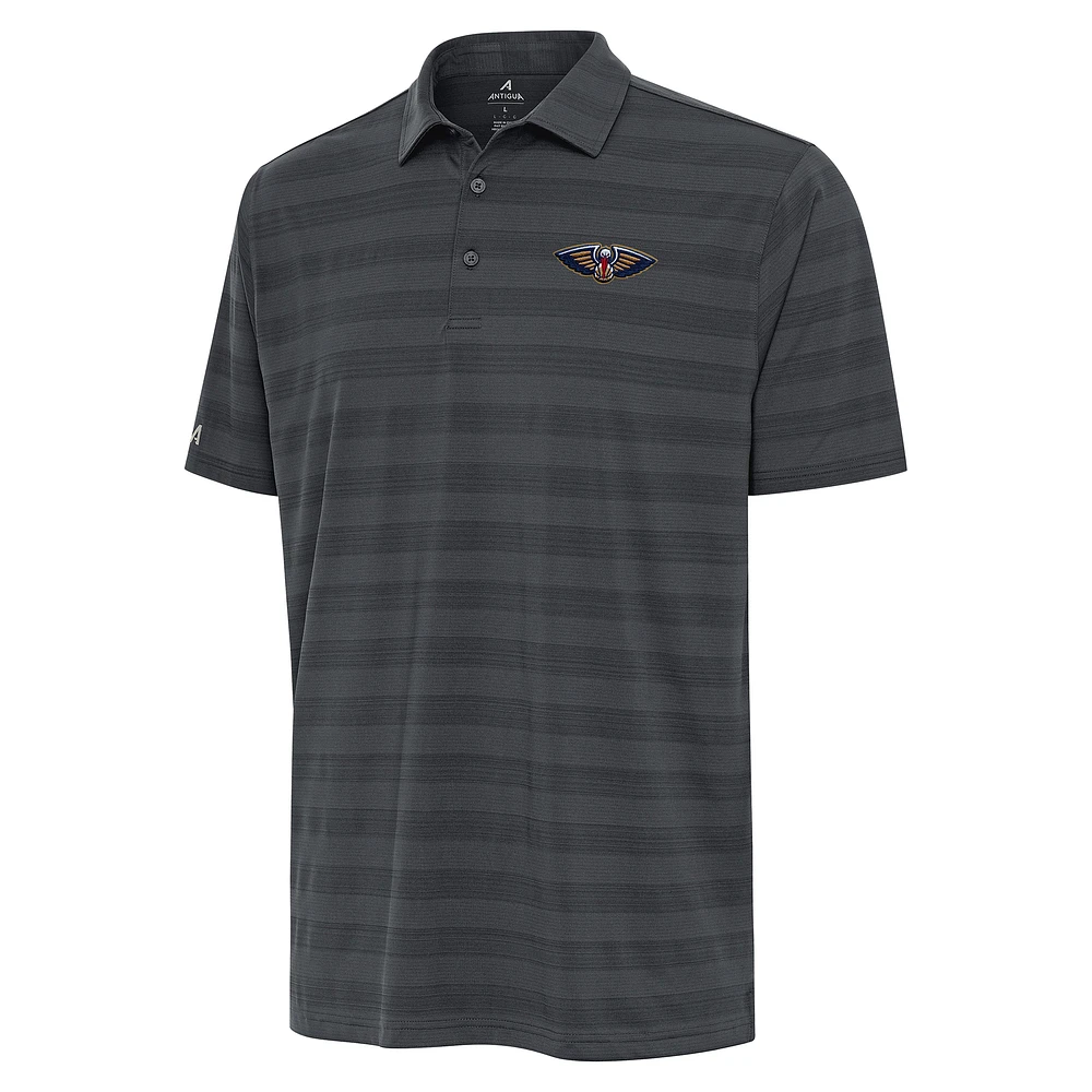 Men's Antigua Pewter New Orleans Pelicans Tunnel Polo