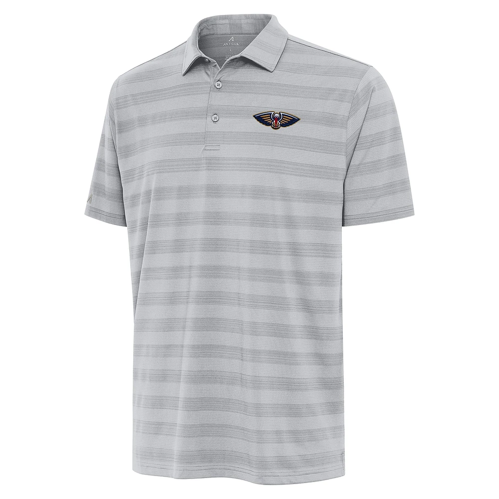 Men's Antigua Gray New Orleans Pelicans Tunnel Polo