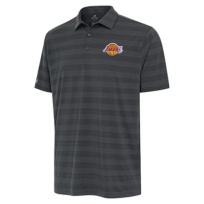 Men's Antigua Pewter Los Angeles Lakers Tunnel Polo