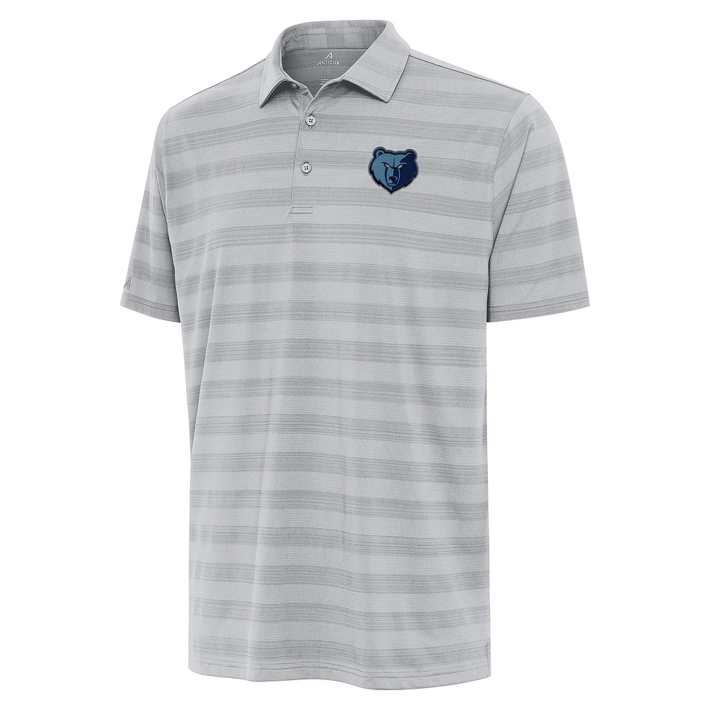 Men's Antigua Gray Memphis Grizzlies Tunnel Polo