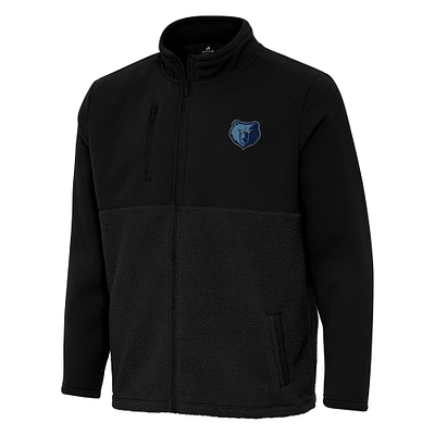 Men's Antigua Black Memphis Grizzlies Daily Fused Full-Zip Jacket