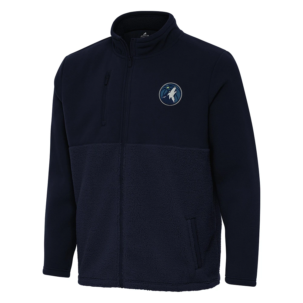 Men's Antigua Navy Minnesota Timberwolves Daily Fused Full-Zip Jacket