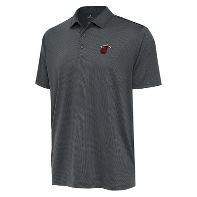 Men's Antigua Pewter Miami Heat Ellipse Polo