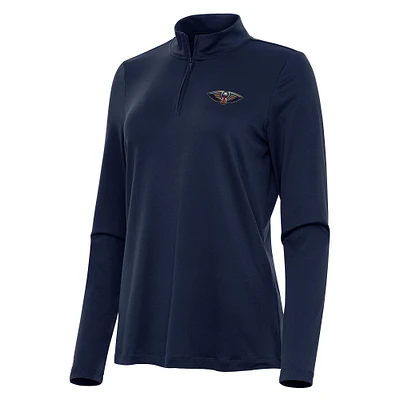 Women's Antigua Navy New Orleans Pelicans Reprocess Quarter-Zip Top