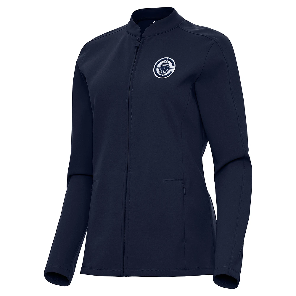 Women's Antigua Navy LA Clippers Regard Full-Zip Jacket