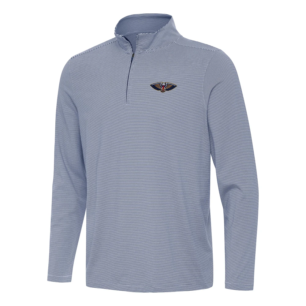 Men's Antigua Navy New Orleans Pelicans Twine Quarter-Zip Top