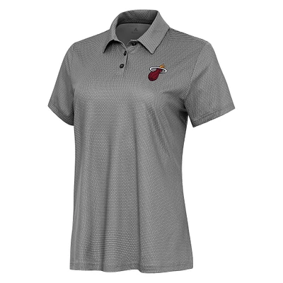 Women's Antigua White Miami Heat Rings Polo