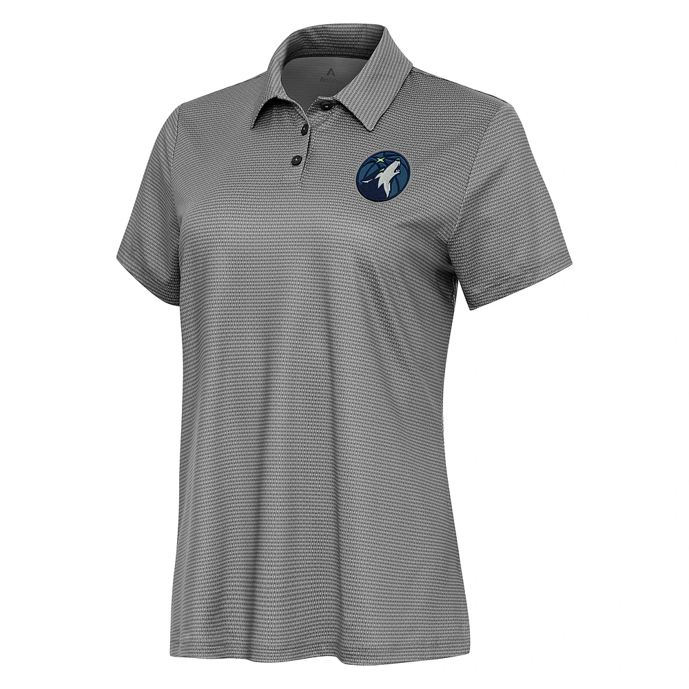 Women's Antigua White Minnesota Timberwolves Rings Polo