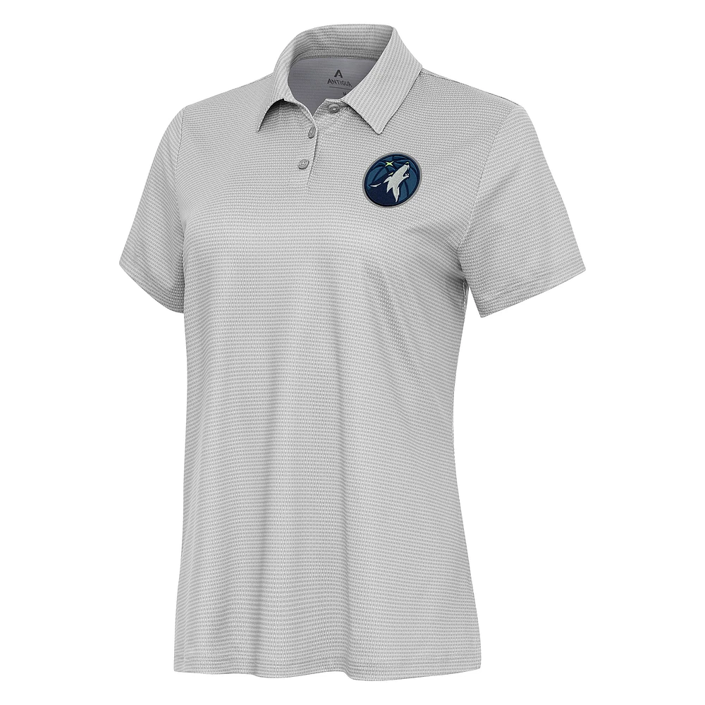 Women's Antigua White Minnesota Timberwolves Rings Polo