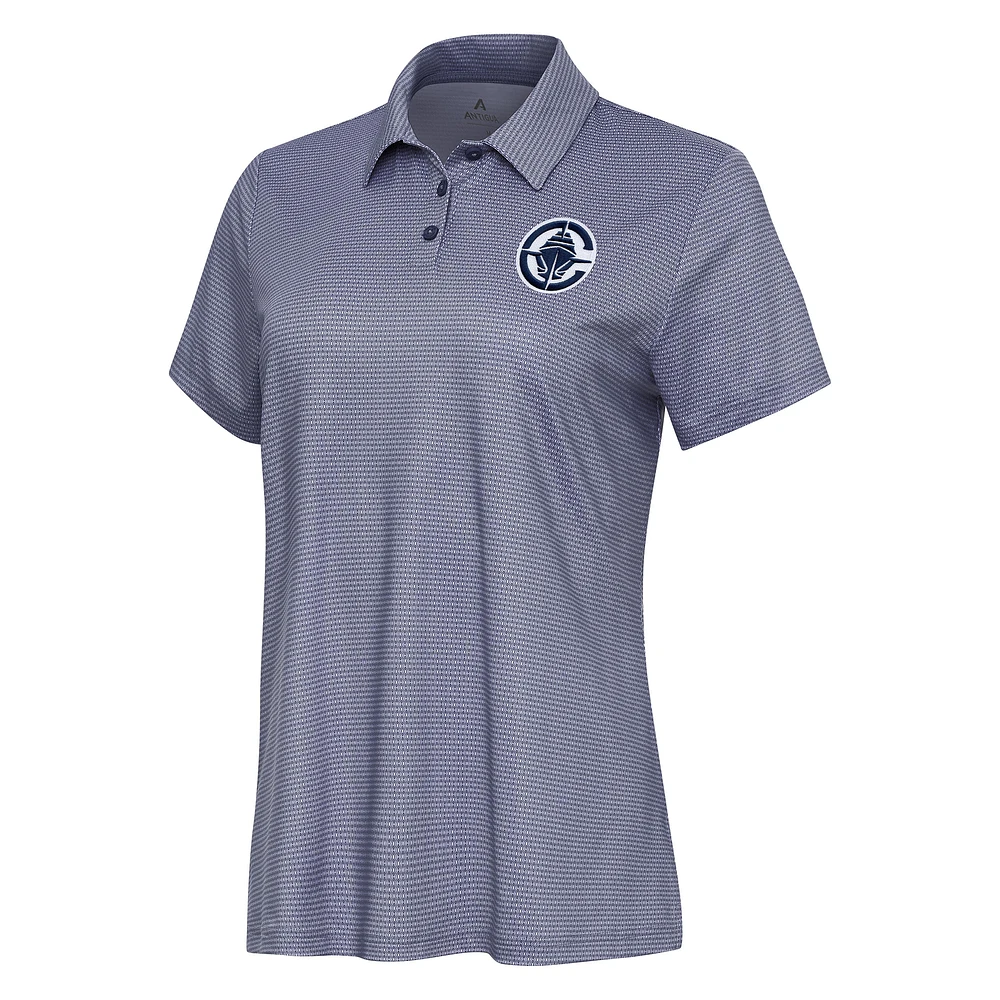 Women's Antigua White LA Clippers Rings Polo