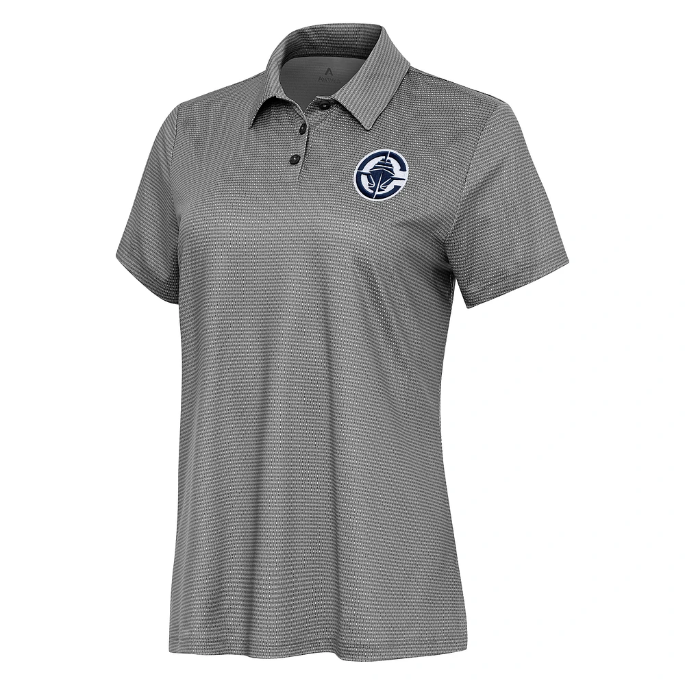 Women's Antigua White LA Clippers Rings Polo