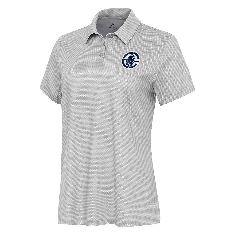Women's Antigua White LA Clippers Rings Polo