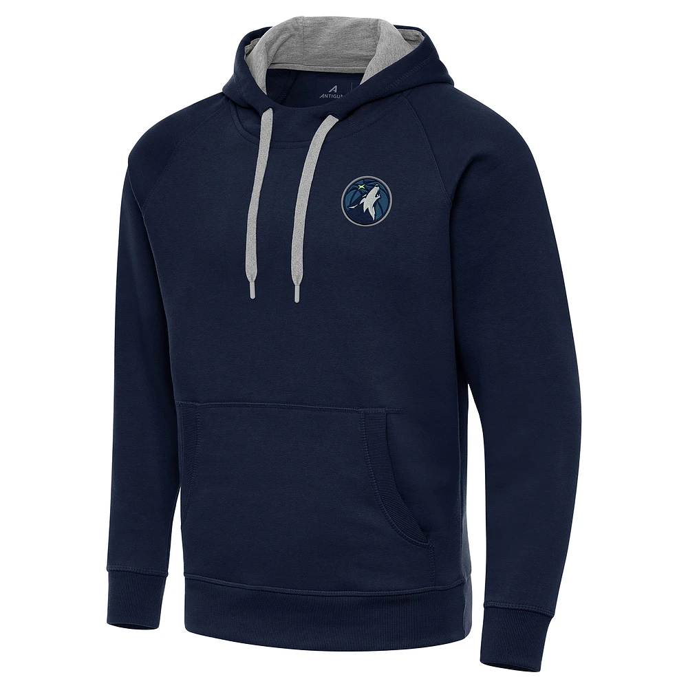 Men's Antigua Navy Minnesota Timberwolves Big & Tall Victory Raglan Pullover Hoodie