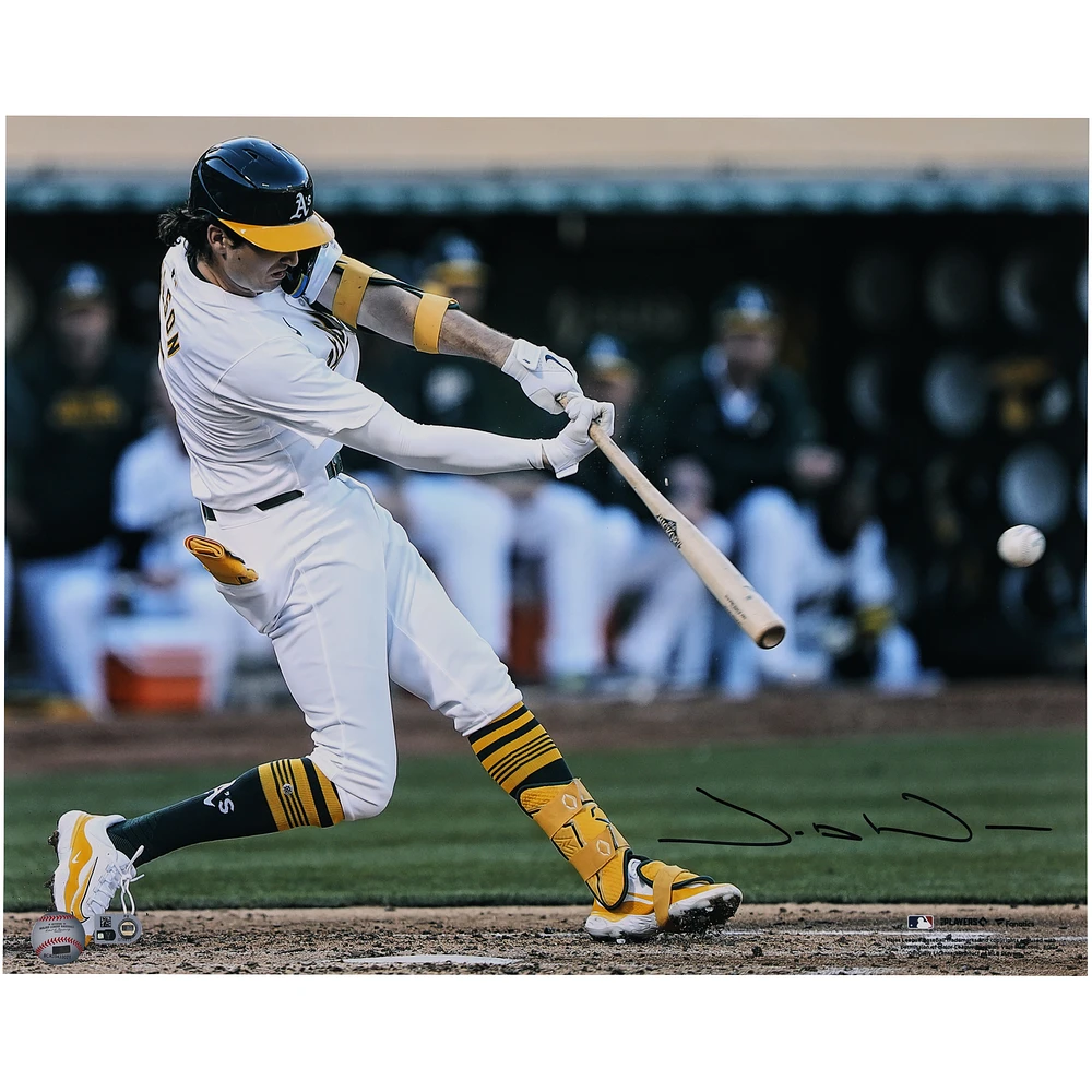 Jacob Wilson Athletics Autographed 16" x 20" Hitting Photograph