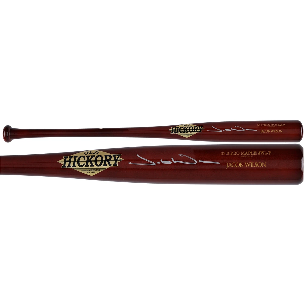 Jacob Wilson Athletics Autographed Old Hickory Game Model Bat