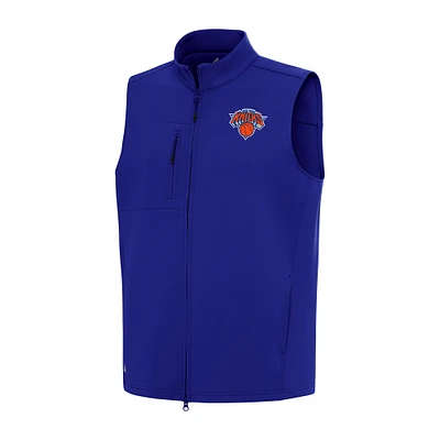 Men's Antigua Royal New York Knicks Demand Full-Zip Vest