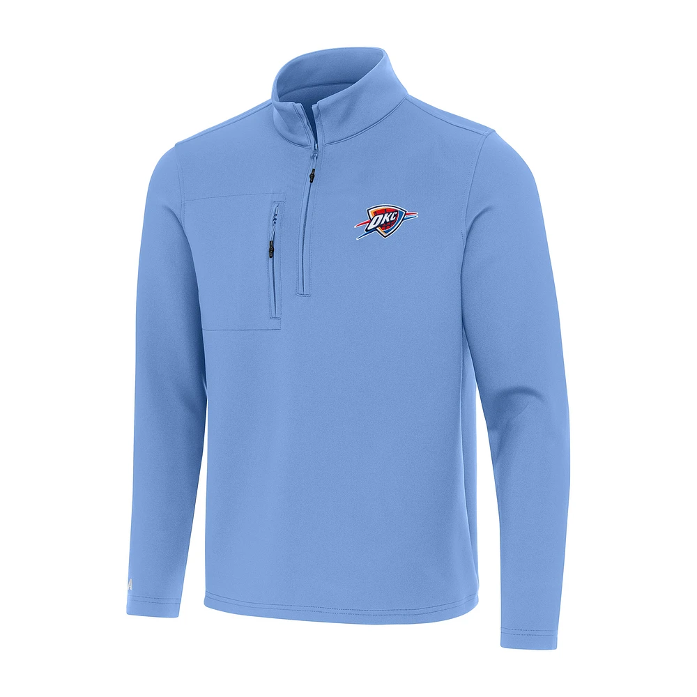 Men's Antigua Powder Blue Oklahoma City Thunder Insider Quarter-Zip Top