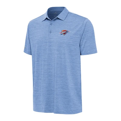 Men's Antigua Heather Powder Blue Oklahoma City Thunder Layout Polo