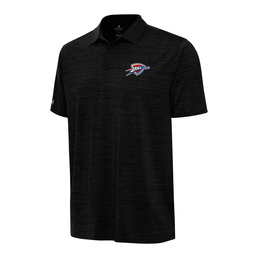Men's Antigua Heather Oklahoma City Thunder Layout Polo
