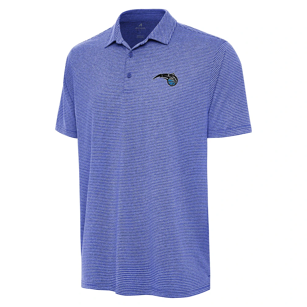 Men's Antigua Heather Blue Orlando Magic Scheme Polo