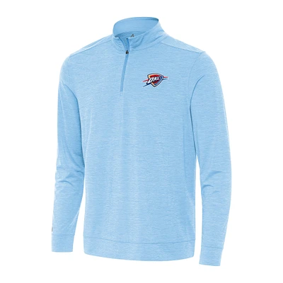 Men's Antigua Light Blue Oklahoma City Thunder Bright Quarter-Zip Top