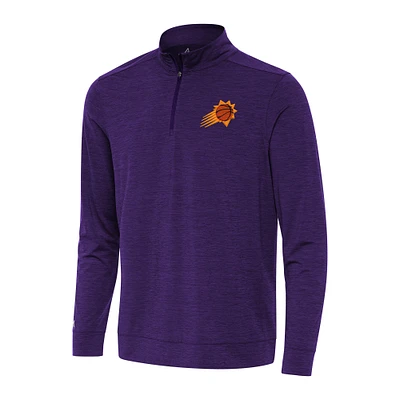 Men's Antigua Heather Purple Phoenix Suns Bright Quarter-Zip Top