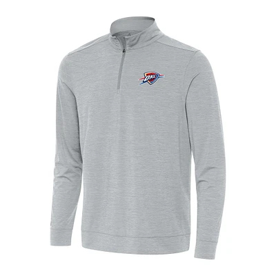 Men's Antigua Heather Oklahoma City Thunder Bright Quarter-Zip Top