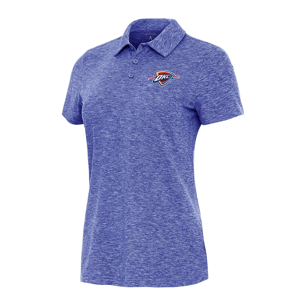 Women's Antigua Heather Royal Oklahoma City Thunder Matter Polo