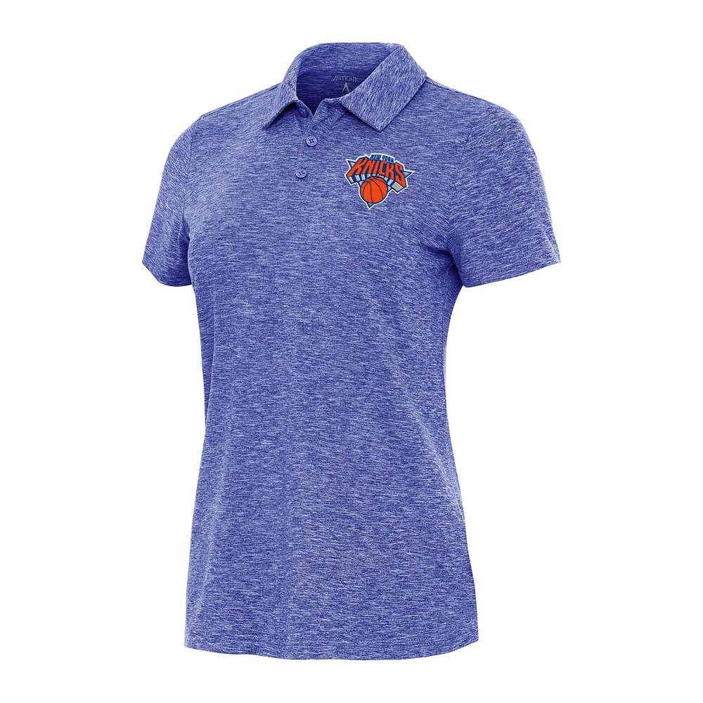 Women's Antigua Heather Royal New York Knicks Matter Polo