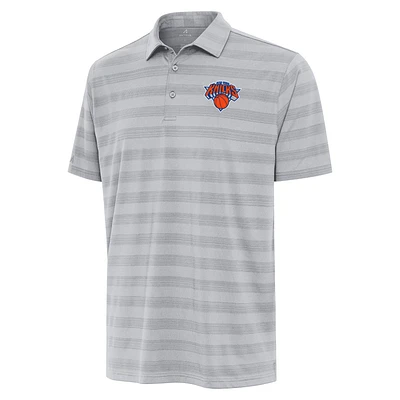 Men's Antigua Gray New York Knicks Tunnel Polo