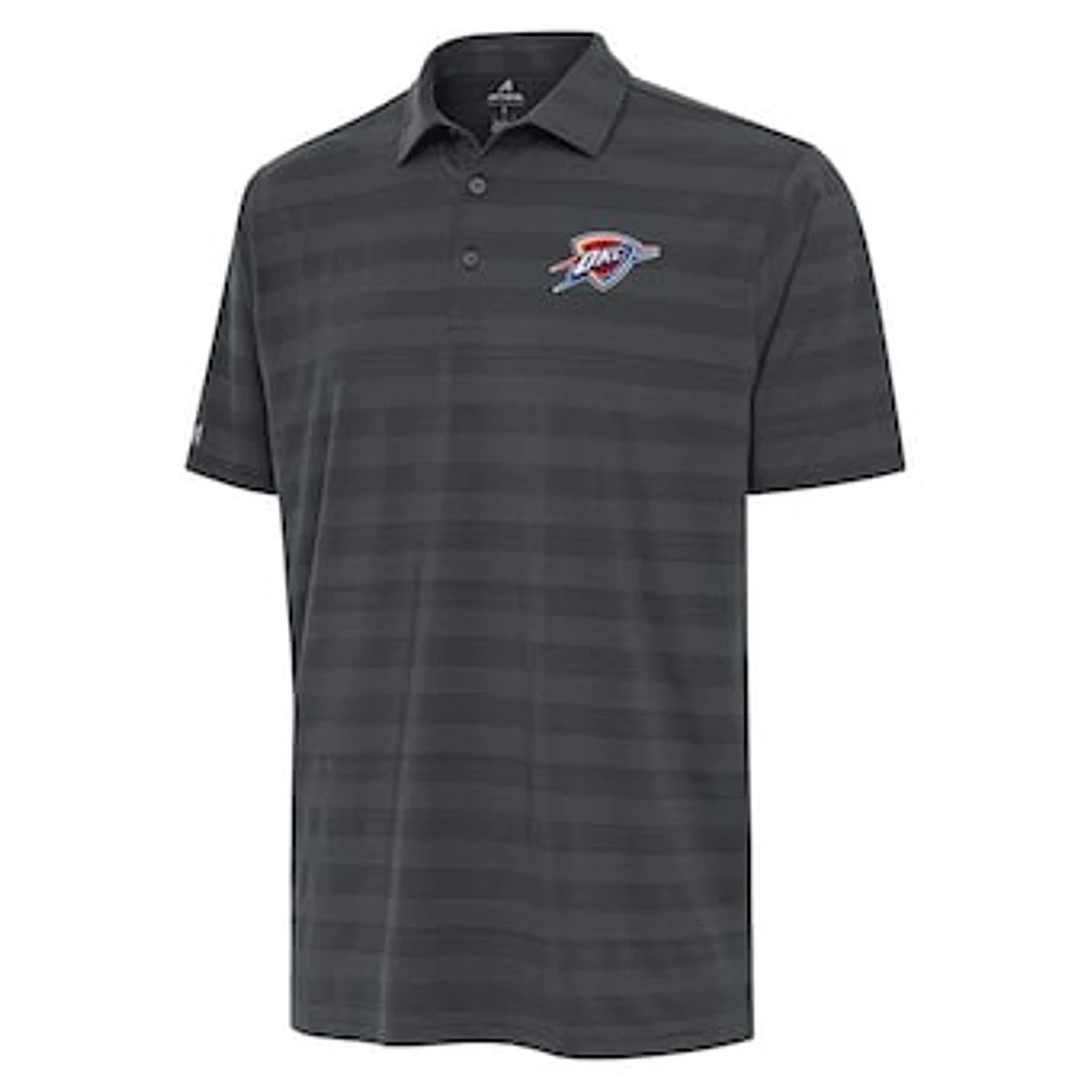 Men's Antigua Pewter Oklahoma City Thunder Tunnel Polo