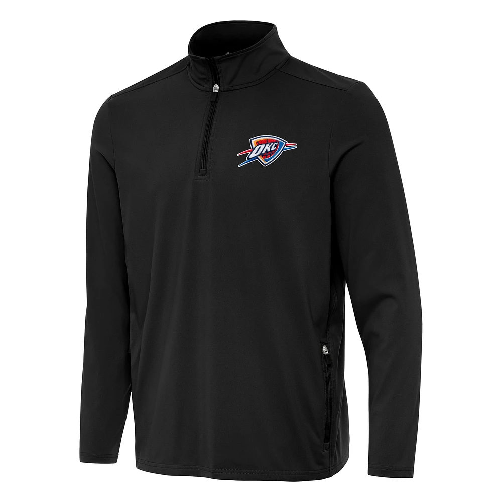 Men's Antigua Oklahoma City Thunder Perilous Quarter-Zip Sweatshirt