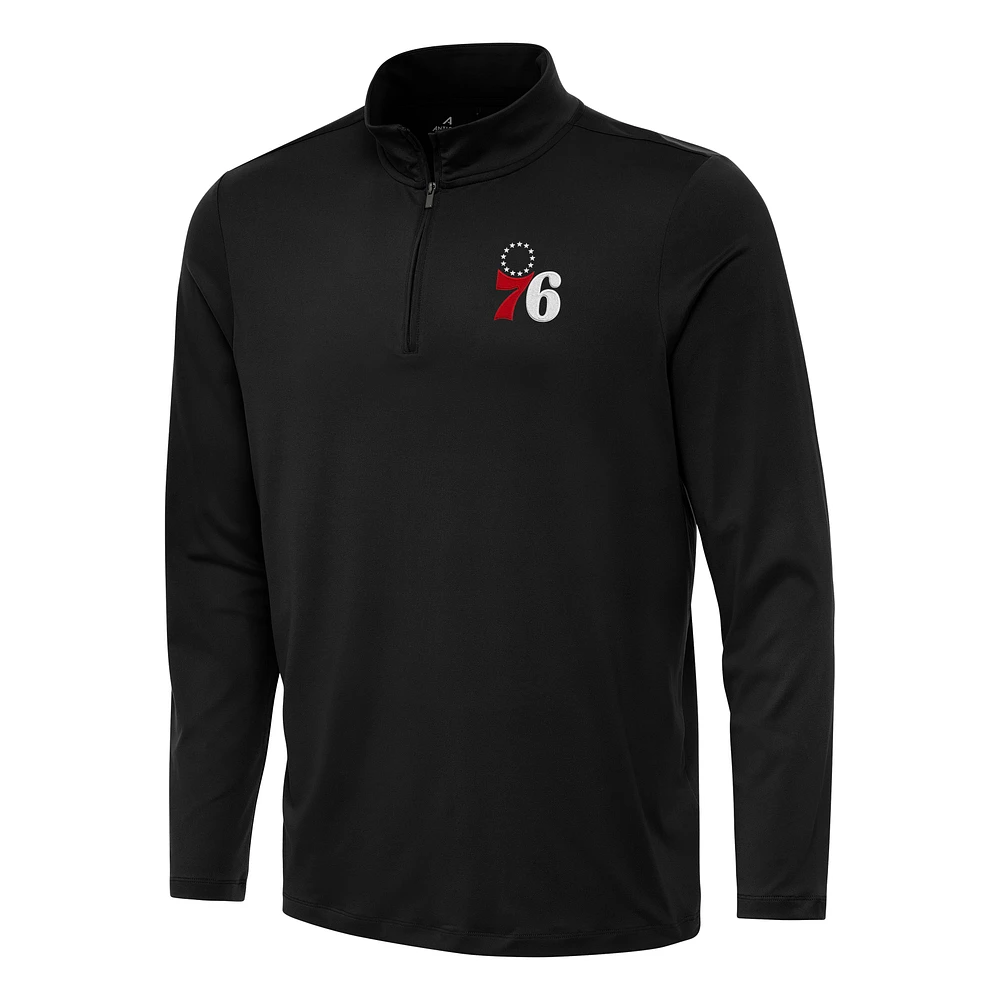Men's Antigua Philadelphia 76ers Reprocess Quarter-Zip Top