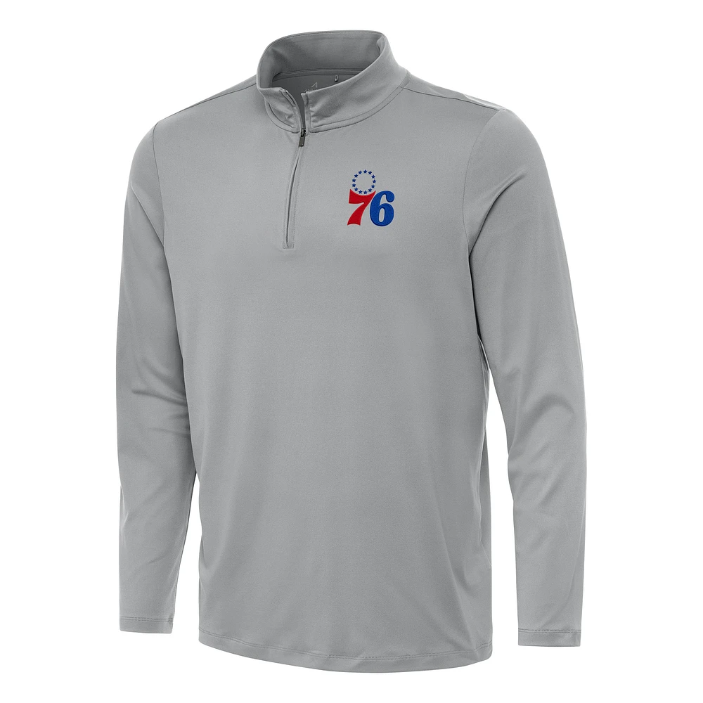 Men's Antigua Philadelphia 76ers Reprocess Quarter-Zip Top