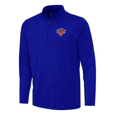 Men's Antigua New York Knicks Reprocess Quarter-Zip Top