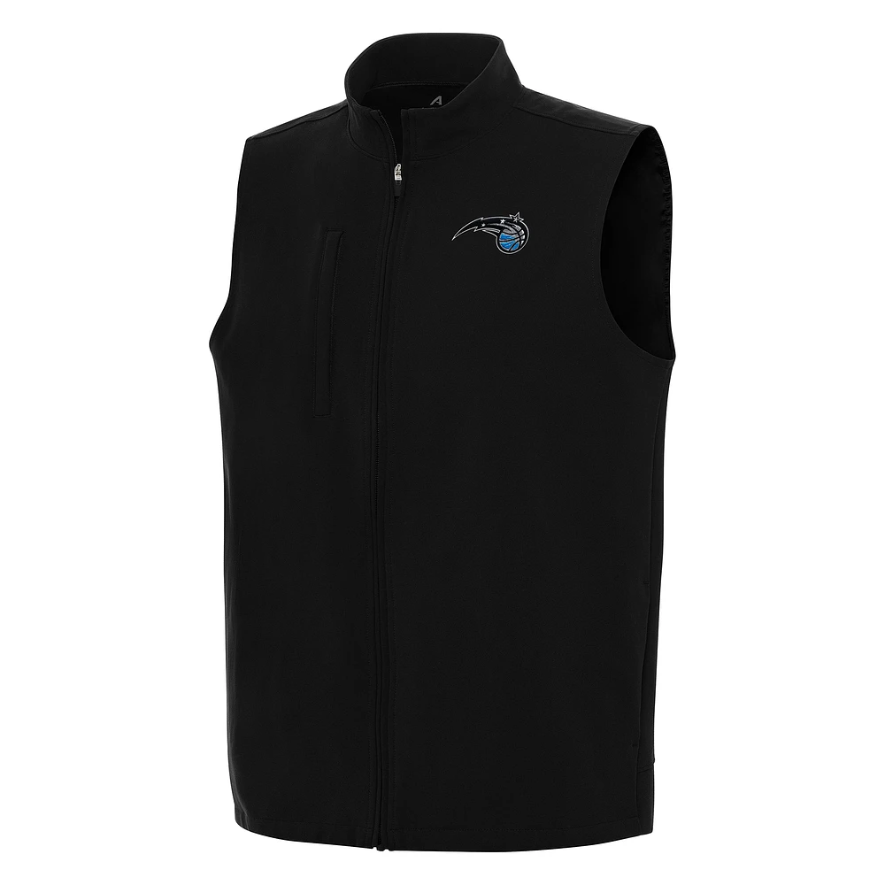 Men's Antigua Black Orlando Magic Regard Full-Zip Vest
